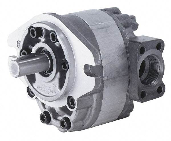 Parker - 2.6 GPM, 7/8-14 UNF-2B SAE Inlet Size, 2,500 RPM, 1/2" Shaft Diam, SAE AA Mount, Hydraulic Gear Pump - 2.56 GPM at 1,800 RPM, 5.13 GPM at 3,600 RPM, 2,500 psi Max Working Pressure, 7/8-14 SAE Port Size - USA Tool & Supply