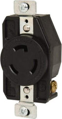 Cooper Wiring Devices - 250 VAC, 20 Amp, L6-20R NEMA, Self Grounding Receptacle - 2 Poles, 3 Wire, Female End, Black - USA Tool & Supply