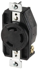 Cooper Wiring Devices - 480 VAC, 30 Amp, L8-30R NEMA, Self Grounding Receptacle - 2 Poles, 3 Wire, Female End, Black - USA Tool & Supply