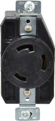 Cooper Wiring Devices - 250 VAC, 30 Amp, L6-30R NEMA, Self Grounding Receptacle - 2 Poles, 3 Wire, Female End, Black - USA Tool & Supply
