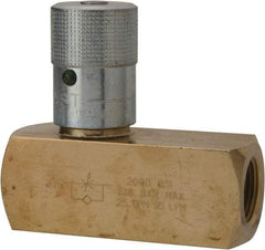 Parker - 25 GPM 3/4 Inlet Brass Hydraulic Control Valve - 3/4-14 Thread - USA Tool & Supply