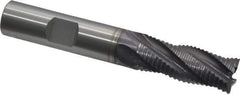 OSG - 1/2" Diam, Fine Pitch, 1-1/4" LOC, 4 Flute Cobalt Roughing Square End Mill - TiCN Finish, 3-1/4" OAL, 1/2" Shank Diam, Single End, 30° Helix - USA Tool & Supply