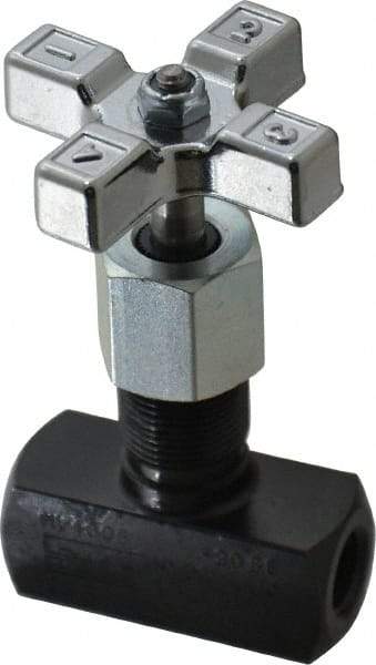 Parker - 5 GPM 1/4 Inlet Steel Hydraulic Control Valve - 1/4-18 Thread - USA Tool & Supply