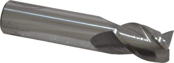 Accupro - 5/8", 7/8" LOC, 5/8" Shank Diam, 3" OAL, 3 Flute, Solid Carbide Square End Mill - Single End, Uncoated, Spiral Flute, 40° Helix, Centercutting, Right Hand Cut, Right Hand Flute - USA Tool & Supply