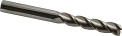 Accupro - 5/8", 3" LOC, 5/8" Shank Diam, 6" OAL, 3 Flute, Solid Carbide Square End Mill - Single End, Uncoated, Spiral Flute, 40° Helix, Centercutting, Right Hand Cut, Right Hand Flute - USA Tool & Supply