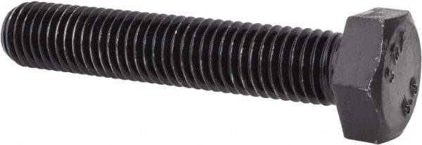 Value Collection - M12x1.75mm Metric Coarse, 65mm Length Under Head Hex Head Cap Screw - Fully Threaded, Grade 8.8 Steel, Uncoated, 19mm Hex - USA Tool & Supply