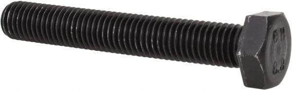 Value Collection - M12x1.75mm Metric Coarse, 80mm Length Under Head Hex Head Cap Screw - Fully Threaded, Grade 8.8 Steel, Uncoated, 19mm Hex - USA Tool & Supply
