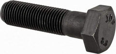Value Collection - M12x1.25mm Metric Fine, 45mm Length Under Head Hex Head Cap Screw - Partially Threaded, Grade 8.8 Steel, Uncoated, 19mm Hex - USA Tool & Supply