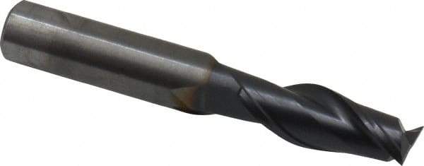 OSG - 3/8", 1" LOC, 3/8" Shank Diam, 2-1/2" OAL, 2 Flute, Solid Carbide Square End Mill - Single End, TiAlN Finish, Spiral Flute, 35° Helix, Centercutting, Right Hand Cut, Right Hand Flute, Series HP421 - USA Tool & Supply