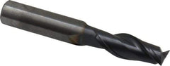 OSG - 3/8", 1" LOC, 3/8" Shank Diam, 2-1/2" OAL, 2 Flute, Solid Carbide Square End Mill - Single End, TiAlN Finish, Spiral Flute, 35° Helix, Centercutting, Right Hand Cut, Right Hand Flute, Series HP421 - USA Tool & Supply