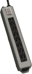 Tripp-Lite - 9 Outlets, 120 VAC15 Amps, 15' Cord, Power Outlet Strip - Keyhole, Tab Mount, 5-15 NEMA Configuration, 13-3/4" Strip - USA Tool & Supply