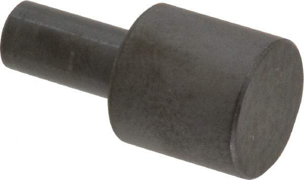 Gibraltar - 31/32" OAL, 1/2" Head Height, 1/2" OD, Low Carbon Steel, Ground, Press Fit Rest Button - Black Oxide Coating, 1/4" Pin Diam - USA Tool & Supply