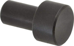 Gibraltar - 27/32" OAL, 3/8" Head Height, 5/8" OD, Low Carbon Steel, Ground, Press Fit Rest Button - Black Oxide Coating, 3/8" Pin Diam - USA Tool & Supply