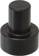 Gibraltar - 1-1/32" OAL, 7/16" Head Height, 7/8" OD, Low Carbon Steel, Ground, Press Fit Rest Button - Black Oxide Coating, 1/2" Pin Diam - USA Tool & Supply