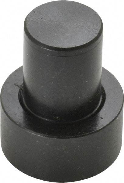 Gibraltar - 1-7/32" OAL, 1/2" Head Height, 1" OD, Low Carbon Steel, Ground, Press Fit Rest Button - Black Oxide Coating, 5/8" Pin Diam - USA Tool & Supply