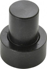 Gibraltar - 1-7/32" OAL, 1/2" Head Height, 1" OD, Low Carbon Steel, Ground, Press Fit Rest Button - Black Oxide Coating, 5/8" Pin Diam - USA Tool & Supply