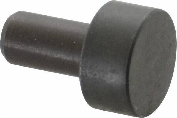 Gibraltar - 23/32" OAL, 1/4" Head Height, 1/2" OD, 52100 Steel, Unground, Press Fit Rest Button - Black Oxide Coating, 1/4" Pin Diam - USA Tool & Supply