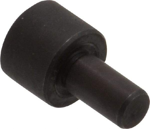 Gibraltar - 27/32" OAL, 3/8" Head Height, 1/2" OD, 52100 Steel, Unground, Press Fit Rest Button - Black Oxide Coating, 1/4" Pin Diam - USA Tool & Supply