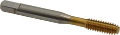 OSG - 1/4-20 UNC H5 Thread Limit Modified Bottoming Thread Forming Tap - Cobalt, TiN Finish, 2-1/2" OAL, 1" Thread Length, Right Hand Thread, Series HY-PRO NRT - USA Tool & Supply