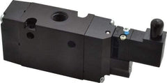Parker - 1/4", 3-Way Body Ported Stacking Solenoid Valve - 24 VDC, 1.4 CV Rate, Air Return, 2.4" High x 5.29" Long - USA Tool & Supply