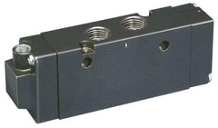 Parker - 4-Way Body Ported Stacking Solenoid Valve - 7 CV Rate, 8.62" Long - USA Tool & Supply