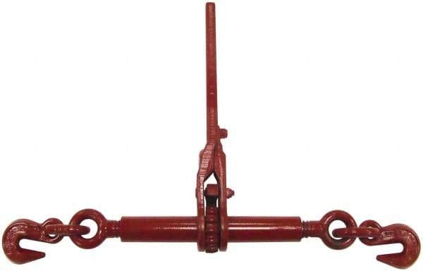 CM - 5,400 Lbs. Load Limit Ratchet Loadbinder - 5/16 Inch Max Chain Size, 8 Inch Take Up, Chain Grade 80 - USA Tool & Supply