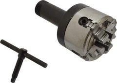 Interstate - 4 Jaws, 3" Diam, Independent Manual Lathe Chuck - 5C Mount Spindle, Reversible, 4,000 Max RPM, 0.765" Through Hole Diam, Cast Iron - USA Tool & Supply