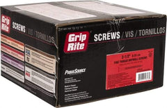 Value Collection - #8, 2-1/2" OAL, Phillips Drive Bugle Head, Steel Drywall Screws - Black Phosphate Finish, Grade 1018 - USA Tool & Supply