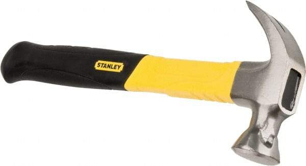 Stanley - 1 Lb Head, Curved Claw Nail Hammer - 13" OAL, Carbon Steel Head, Graphite Handle with Grip - USA Tool & Supply