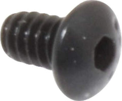 Camcar - #4-40 UNC Hex Socket Drive, Button Screw - Alloy Steel, Black Oxide Finish, Fully Threaded, 3/16" Length Under Head - USA Tool & Supply