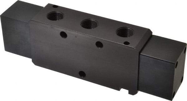 Parker - 4-Way Body Ported Stacking Solenoid Valve - 5.9 CV Rate, 8.62" Long - USA Tool & Supply