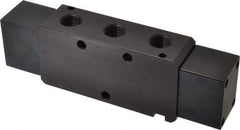 Parker - 4-Way Body Ported Stacking Solenoid Valve - 5.9 CV Rate, 8.62" Long - USA Tool & Supply