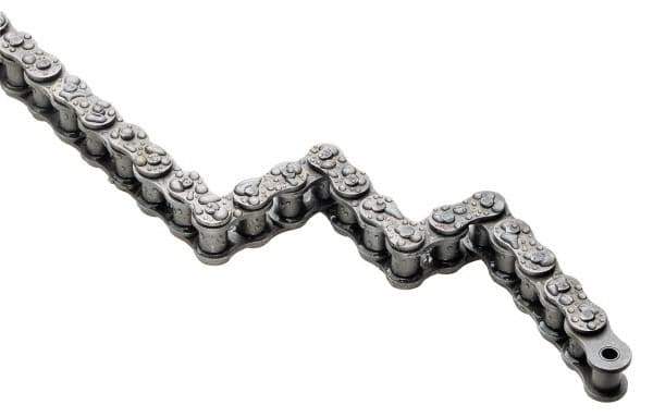 U.S. Tsubaki - 1/2" Pitch, Single Strand Roller Chain - Chain No. 40, 816 Lb. Capacity, 10 Ft. Long, 5/16" Roller Diam, 19/64" Roller Width - USA Tool & Supply