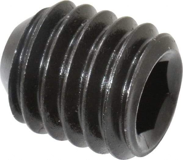 Holo-Krome - 7/16-14 UNC, 1/2" OAL, Cup Point Set Screw - Grade 8 Alloy Steel, 7/32" Key - USA Tool & Supply