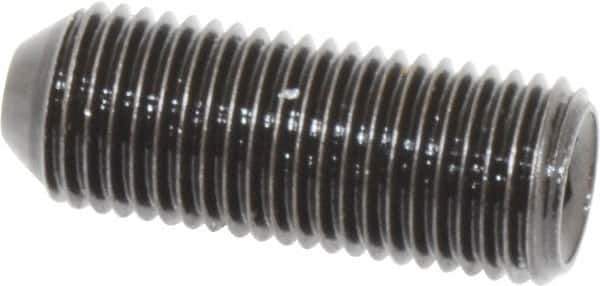 Holo-Krome - 3/8-24 UNF, 1" OAL, Cup Point Set Screw - Grade 8 Alloy Steel, 3/16" Key - USA Tool & Supply