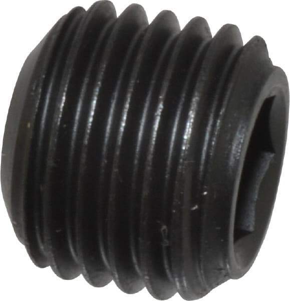Holo-Krome - 7/16-20 UNF, 3/8" OAL, Cup Point Set Screw - Grade 8 Alloy Steel, 7/32" Key - USA Tool & Supply