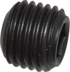 Holo-Krome - 7/16-20 UNF, 3/8" OAL, Cup Point Set Screw - Grade 8 Alloy Steel, 7/32" Key - USA Tool & Supply