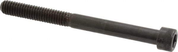 Made in USA - 5/16-18 UNC Hex Socket Drive, Socket Cap Screw - Alloy Steel, Black Oxide Finish, Partially Threaded, 3-1/2" Length Under Head - USA Tool & Supply