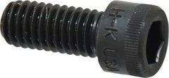 Made in USA - 3/8-16 UNC Hex Socket Drive, Socket Cap Screw - Alloy Steel, Black Oxide Finish, Fully Threaded, 7/8" Length Under Head - USA Tool & Supply
