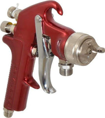 DeVilbiss - Siphon Feed High Volume/Low Pressure Paint Spray Gun - 1 Qt Capacity, 30 Max psi, 16 Max CFM, For Adhesives, Enamels, Epoxies, Lacquers, Latex, Polyurethanes, Primers, Sealers, Stains, Varnishes - USA Tool & Supply