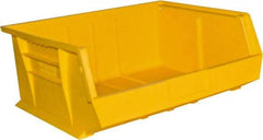 Durham - 14-5/8" Deep, Yellow Plastic Hang and Stack Bins - 7" High x 16-3/4" Wide x 14-5/8" Long - USA Tool & Supply