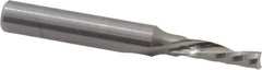 Onsrud - 5/32" Cutting Diam x 9/16" Length of Cut, 1 Flute, Downcut Spiral Router Bit - Uncoated, Right Hand Cut, Solid Carbide, 2" OAL x 1/4" Shank Diam, Single Edge, 21° Helix Angle - USA Tool & Supply