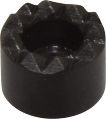 Fairlane - 1/2" Diam, 3/8" High, No. 8 C Bore SHCS, Counterbored, Fine Tooth Grade Diamond Serration Tooth Pattern, High Speed Steel, Round Positioning Gripper - Black Oxide Coated - USA Tool & Supply