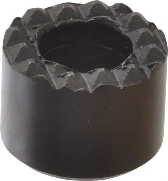 Fairlane - 1/2" Diam, 3/8" High, No. 8 C Bore SHCS, Counterbored, Extra Fine Tooth Grade Diamond Serration Tooth Pattern, High Speed Steel, Round Positioning Gripper - Black Oxide Coated - USA Tool & Supply