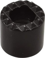 Fairlane - 1/2" Diam, 1/2" High, No. 8 C Bore SHCS, Counterbored, Extra Fine Tooth Grade Diamond Serration Tooth Pattern, High Speed Steel, Round Positioning Gripper - Black Oxide Coated - USA Tool & Supply