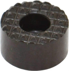 Fairlane - 5/8" Diam, 3/8" High, No. 8 C Bore SHCS, Counterbored, Extra Fine Tooth Grade Diamond Serration Tooth Pattern, High Speed Steel, Round Positioning Gripper - Black Oxide Coated - USA Tool & Supply