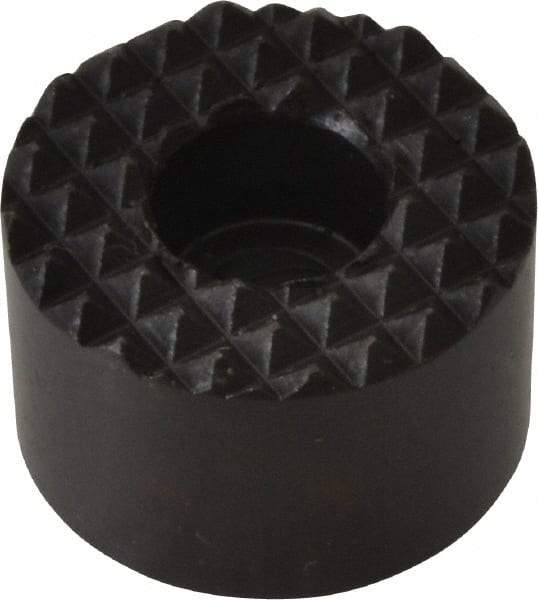 Fairlane - 3/4" Diam, 1/2" High, No. 10 C Bore SHCS, Counterbored, Extra Fine Tooth Grade Diamond Serration Tooth Pattern, High Speed Steel, Round Positioning Gripper - Black Oxide Coated - USA Tool & Supply