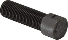 Fairlane - Serrated Tooth, 1/2-20, 3/16" Internal Hex, 1-1/2" Shank Length, 1-1/2" Thread Length, Black Oxide Finish, Round Head, Adjustable Positioning Gripper - 1/2" Pad Diam, 5/8" Hex, 1/4" Head Height, Fine Tooth Grade - USA Tool & Supply