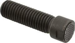 Fairlane - Serrated Tooth, 5/8-11, 1/4" Internal Hex, 2" Shank Length, 2" Thread Length, Black Oxide Finish, Round Head, Adjustable Positioning Gripper - 5/8" Pad Diam, 3/4" Hex, 1/4" Head Height, Extra Fine Tooth Grade - USA Tool & Supply