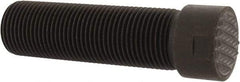 Fairlane - Serrated Tooth, 3/4-16, 5/16" Internal Hex, 2-1/2" Shank Length, 2-1/2" Thread Length, Black Oxide Finish, Round Head, Adjustable Positioning Gripper - 3/4" Pad Diam, 7/8" Hex, 1/4" Head Height, Fine Tooth Grade - USA Tool & Supply